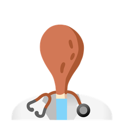 stethoscope and poultry leg