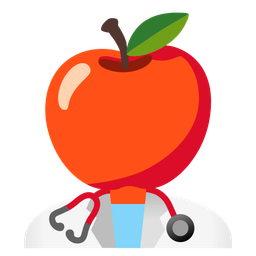 stethoscope and red apple