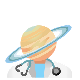 stethoscope and ringed planet