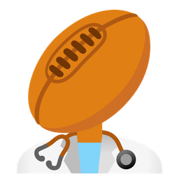 stethoscope and rugby football
