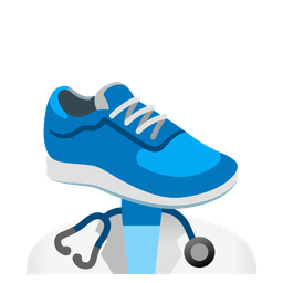 stethoscope and running shoe