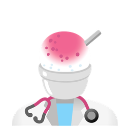 stethoscope and shaved ice