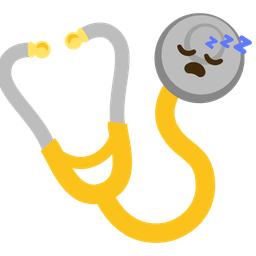 stethoscope and sleeping face