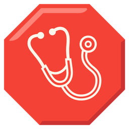 stethoscope and stop sign