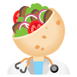 stethoscope and stuffed flatbread