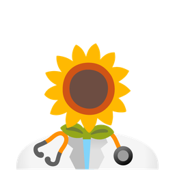 stethoscope and sunflower