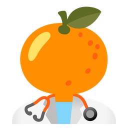 stethoscope and tangerine