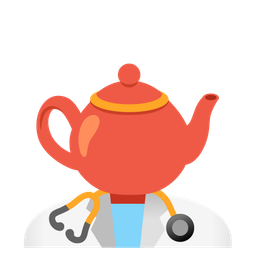 stethoscope and teapot