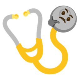stethoscope and thinking face