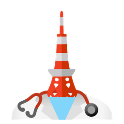 stethoscope and Tokyo tower