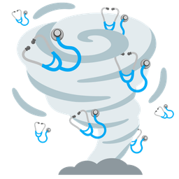 stethoscope and tornado