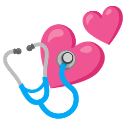 stethoscope and two hearts