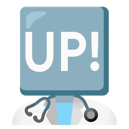 stethoscope and UP! button