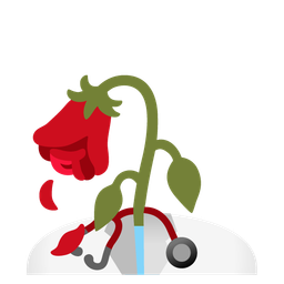 stethoscope and wilted flower