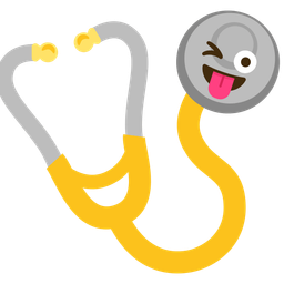 Stethoscope and Winking face with tongue