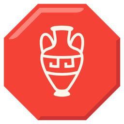 stop sign and amphora