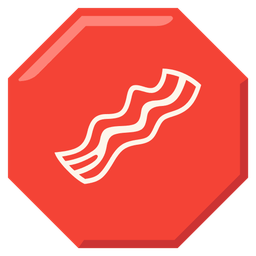 stop sign and bacon