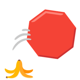 stop sign and banana