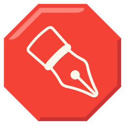 stop sign and black nib