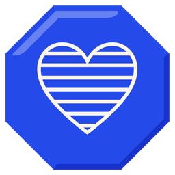 stop sign and blue heart