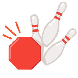 stop sign and bowling