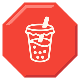 stop sign and bubble tea