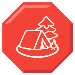 stop sign and camping