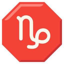 stop sign and Capricorn