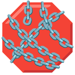 stop sign and chains