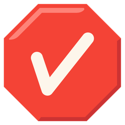 stop sign and check mark button