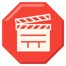 stop sign and clapper board