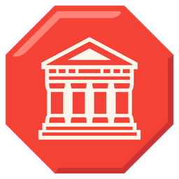 stop sign and classical building