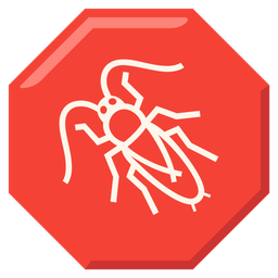 stop sign and cockroach