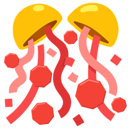 stop sign and confetti ball