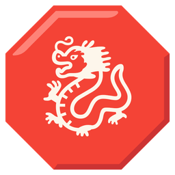 stop sign and dragon