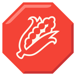 stop sign and ear of corn