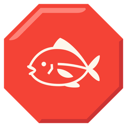 stop sign and fish