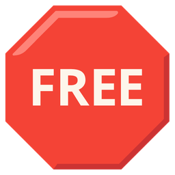 stop sign and FREE button