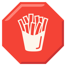 stop sign and french fries