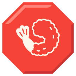 stop sign and fried shrimp