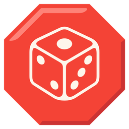 stop sign and game die