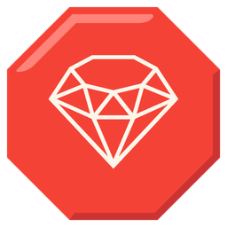 stop sign and gem stone