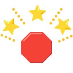 stop sign and glowing star