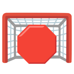 stop sign and goal net