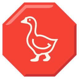 stop sign and goose