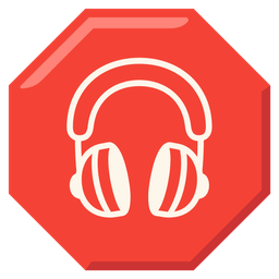 stop sign and headphone