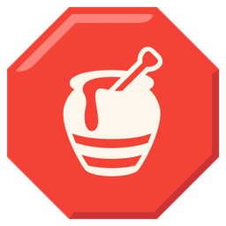 stop sign and honey pot