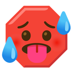 stop sign and hot face