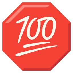 stop sign and hundred points