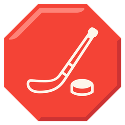 stop sign and ice hockey